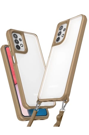 Northcity Galaxy A52 ile Uyumlu Penta Silikon Kılıf Çöl Titanyum - Airbag Köşe Teknolojisi ile Askeri Standartta Darbe Koruması & Çıkarılabilir Askı Aparatı