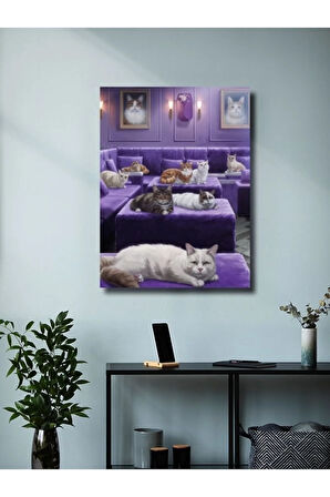 Kedi Teması, Özel Tasarım Kağıt Poster, Duvar Sanatı