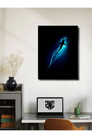 Güçlü Köpekbalığı, Hayvanlar Alemi Posteri, Özel Tasarım Kağıt Poster, Duvar Sanatı