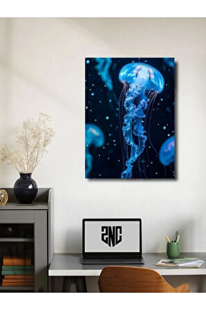 Etkileyici Denizanası, Hayvanlar Alemi Posteri, Özel Tasarım Kağıt Poster, Duvar Sanatı