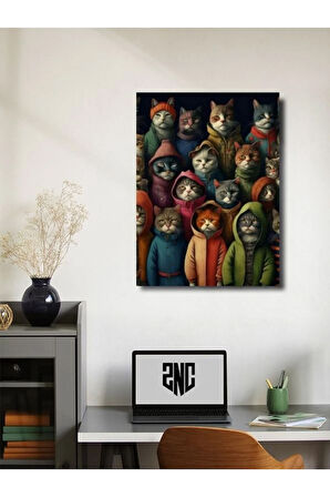 Sevimli Kedi, Hayvanlar Alemi Posteri, Özel Tasarım Kağıt Poster, Duvar Sanatı