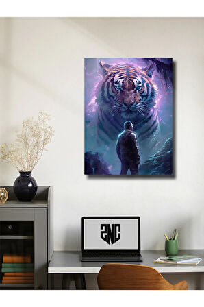 Kaplan Teması, Özel Tasarım Kağıt Poster, Duvar Sanatı