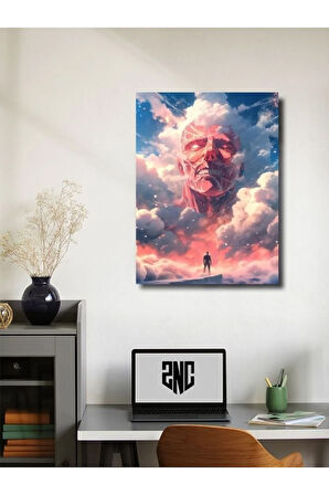 Colossal Titan - Attack On Titan, Anime - Manga Serisi, Özel Tasarım Kağıt Poster, Duvar Sanatı