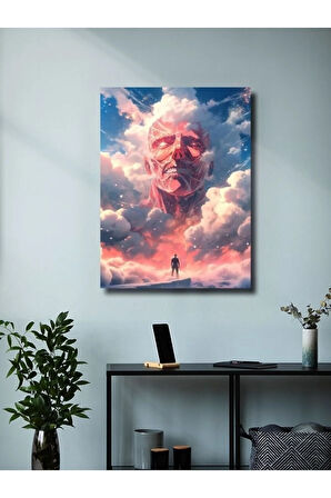 Colossal Titan - Attack On Titan, Anime - Manga Serisi, Özel Tasarım Kağıt Poster, Duvar Sanatı