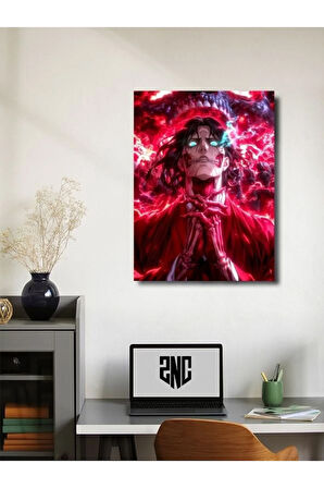 Eren Jaegerr - Attack On Titan, Anime - Manga Serisi, Özel Tasarım Kağıt Poster, Duvar Sanatı