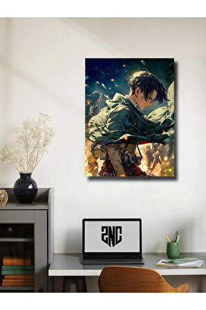 Levi - Attack On Titan - Anime & Manga Posterleri, Özel Tasarım Kağıt Poster, Duvar Sanatı