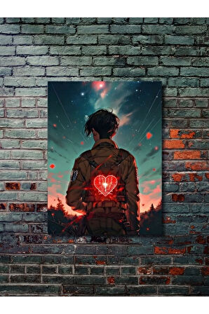 Levi Ackerman - Attack On Titan, Anime - Manga Serisi, Özel Tasarım Kağıt Poster, Duvar Sanatı