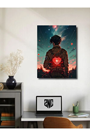 Levi Ackerman - Attack On Titan, Anime - Manga Serisi, Özel Tasarım Kağıt Poster, Duvar Sanatı