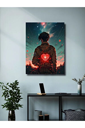 Levi Ackerman - Attack On Titan, Anime - Manga Serisi, Özel Tasarım Kağıt Poster, Duvar Sanatı