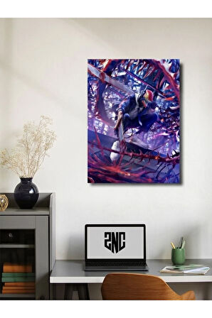 Denji - Chainsaw Man, Anime - Manga Serisi, Özel Tasarım Kağıt Poster, Duvar Sanatı