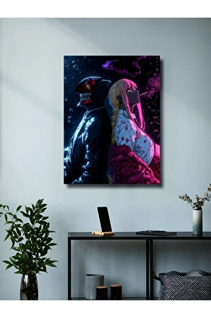 Denji - Makima - Chainsaw Man, Anime - Manga Serisi, Özel Tasarım Kağıt Poster, Duvar Sanatı