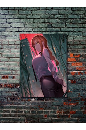 Makima - Chainsaw Man, Anime - Manga Serisi, Özel Tasarım Kağıt Poster, Duvar Sanatı