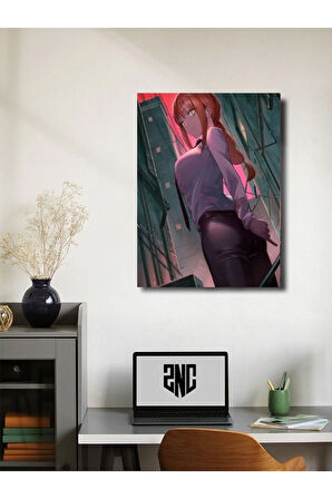 Makima - Chainsaw Man, Anime - Manga Serisi, Özel Tasarım Kağıt Poster, Duvar Sanatı