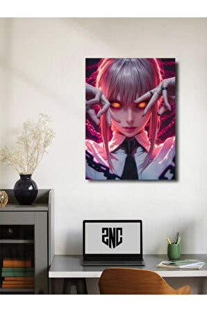 Makima - Chainsaw Man, Anime - Manga Serisi, Özel Tasarım Kağıt Poster, Duvar Sanatı