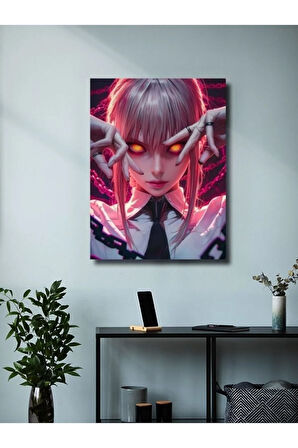 Makima - Chainsaw Man, Anime - Manga Serisi, Özel Tasarım Kağıt Poster, Duvar Sanatı