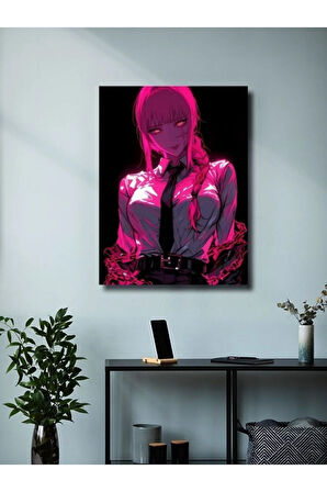 Makima - Chainsaw Man, Anime - Manga Serisi, Özel Tasarım Kağıt Poster, Duvar Sanatı