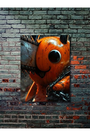 Pochita - Chainsaw Man, Anime - Manga Serisi, Özel Tasarım Kağıt Poster, Duvar Sanatı