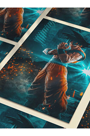 Goku, Dragon Ball Poster, Özel Tasarım Kağıt Poster, Duvar Sanatı