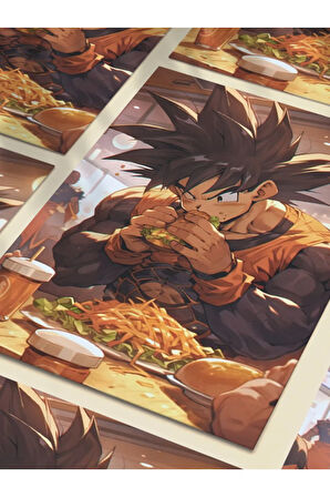 Goku, Dragon Ball Poster, Özel Tasarım Kağıt Poster, Duvar Sanatı