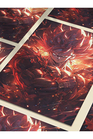 Goku, Dragon Ball Poster, Özel Tasarım Kağıt Poster, Duvar Sanatı