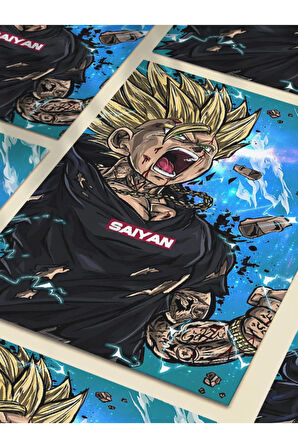Goku - Dragon Ball - Anime & Manga Posterleri, Özel Tasarım Kağıt Poster