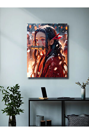 Nezuko - Demon Slayer - Anime & Manga Posterleri, Özel Tasarım Kağıt Poster, Duvar Sanatı