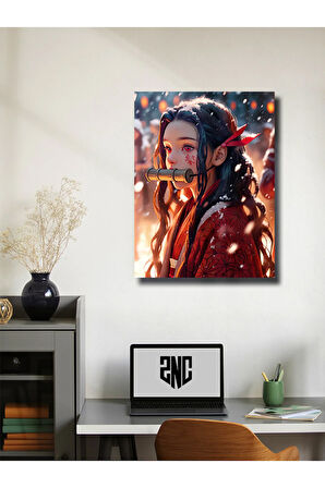 Nezuko - Demon Slayer - Anime & Manga Posterleri, Özel Tasarım Kağıt Poster, Duvar Sanatı