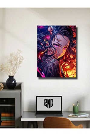 Nezuko - Demon Slayer - Anime & Manga Posterleri, Özel Tasarım Kağıt Poster, Duvar Sanatı