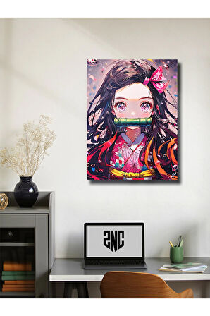 Nezuko - Demon Slayer - Anime & Manga Posterleri, Özel Tasarım Kağıt Poster, Duvar Sanatı