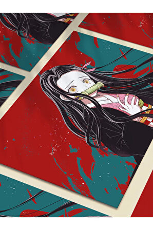 Nezuko - Demon Slayer - Anime & Manga Posterleri, Özel Tasarım Kağıt Poster
