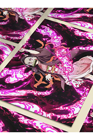Nezuko - Demon Slayer - Anime & Manga Posterleri, Özel Tasarım Kağıt Poster