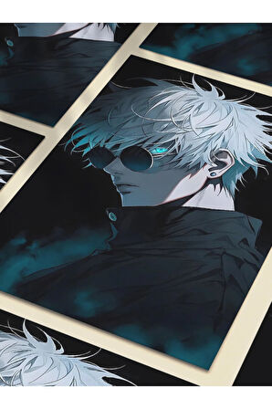 Satoru Gojo, Jujutsu Kaisen, Özel Tasarım Kağıt Poster, Duvar Sanatı