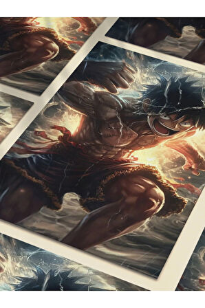 Monkey D. Luffy,One Piece Posterleri, Özel Tasarım Kağıt Poster, Duvar Sanatı