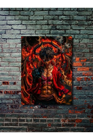 Luffy - One Piece, Anime - Manga Serisi, Özel Tasarım Kağıt Poster, Duvar Sanatı