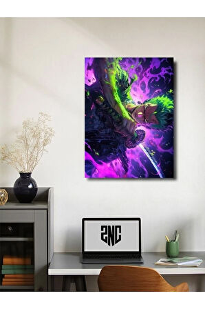 Zoro - One Piece, Anime - Manga Serisi, Özel Tasarım Kağıt Poster, Duvar Sanatı