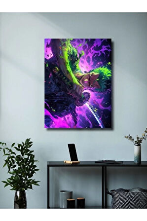 Zoro - One Piece, Anime - Manga Serisi, Özel Tasarım Kağıt Poster, Duvar Sanatı