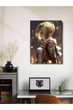 Annie Leonhart - Attack On Titan, Anime - Manga Serisi, Özel Tasarım Kağıt Poster, Duvar Sanatı