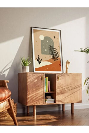 Bohem Minimalist Tasarım, Boho Sanatı Posterleri, Özel Tasarım Kağıt Poster