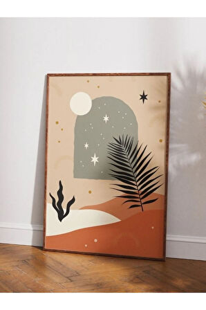 Bohem Minimalist Tasarım, Boho Sanatı Posterleri, Özel Tasarım Kağıt Poster