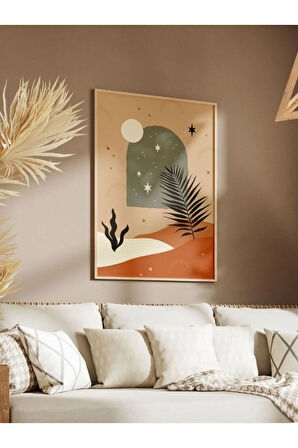 Bohem Minimalist Tasarım, Boho Sanatı Posterleri, Özel Tasarım Kağıt Poster