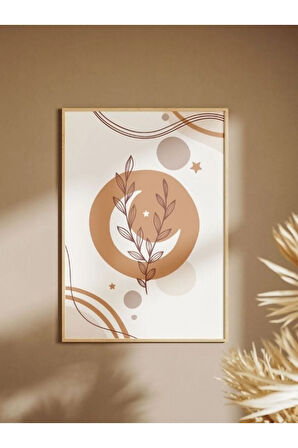 Bohem Minimalist Tasarım, Boho Sanatı Posterleri, Özel Tasarım Kağıt Poster