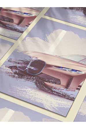 BMW İ4, Eşsiz Tasarım Otomobil Posterleri, Özel Tasarım Kağıt Poster, Duvar Sanatı