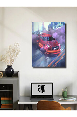 Nissan Skyline GTR35, Eşsiz Tasarım Otomobil Posterleri, Özel Tasarım Kağıt Poster, Duvar Sanatı