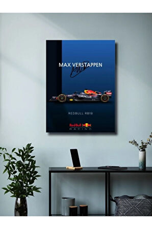 Max Verstappe - Formula -1 - Eşsiz Tasarım Otomobil Posterleri, Özel Tasarım Kağıt Poster