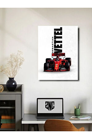 Sebastian Vettel - Formula -1 - Eşsiz Tasarım Otomobil Posterleri, Özel Tasarım Kağıt Poster