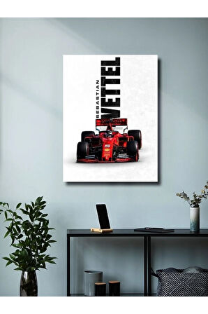 Sebastian Vettel - Formula -1 - Eşsiz Tasarım Otomobil Posterleri, Özel Tasarım Kağıt Poster