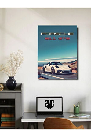 Porsche 911 GT3, Eşsiz Tasarım Otomobil Posterleri, Özel Tasarım Kağıt Poster