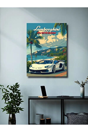 Lamborghini Aventador, Eşsiz Tasarım Otomobil Posterleri, Özel Tasarım Kağıt Poster