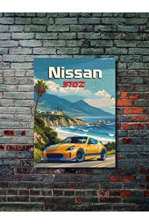 Nissan 370z, Eşsiz Tasarım Otomobil Posterleri, Özel Tasarım Kağıt Poster