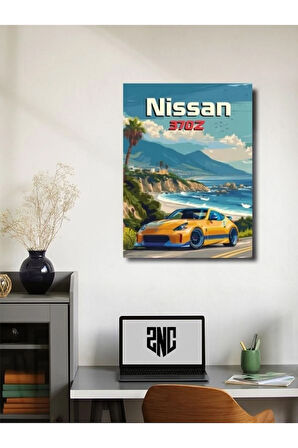 Nissan 370z, Eşsiz Tasarım Otomobil Posterleri, Özel Tasarım Kağıt Poster